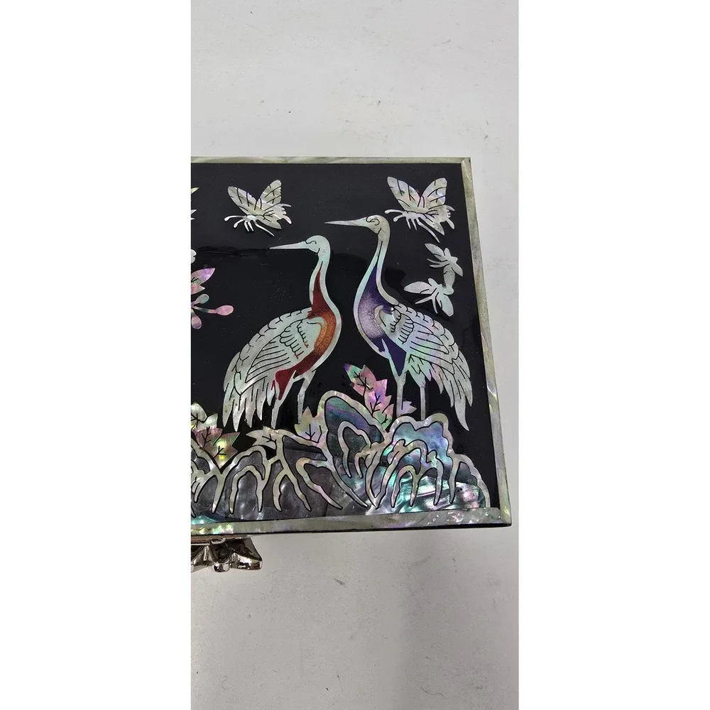 February Mountain Mother of Pearl Inlay jewelry box Korea wood trinket case